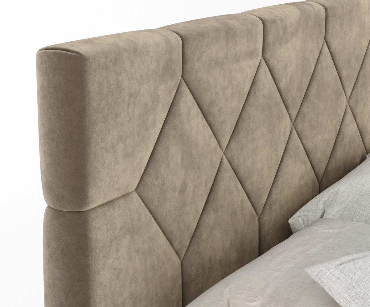 BOXSPRINGBETT Toma Braun 180/200 cm - Schwarz/Braun, Holz/Holzwerkstoff (180/200cm) - Maison de Reve