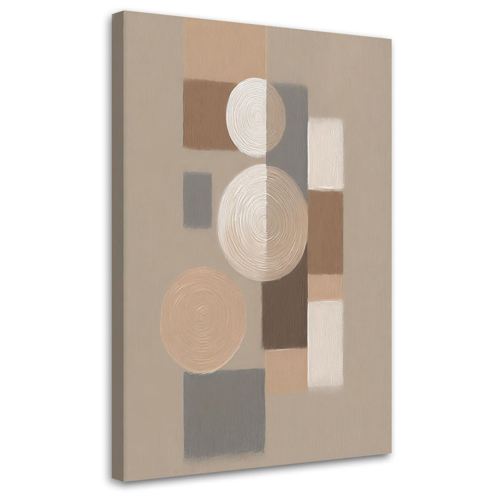 LEINWANDBILD Abstraktion 80x120cm - Beige, Textil (80/120cm) - Feeby