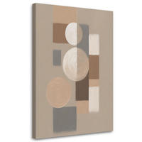 LEINWANDBILD Abstraktion 80x120cm - Beige, Textil (80/120cm) - Feeby