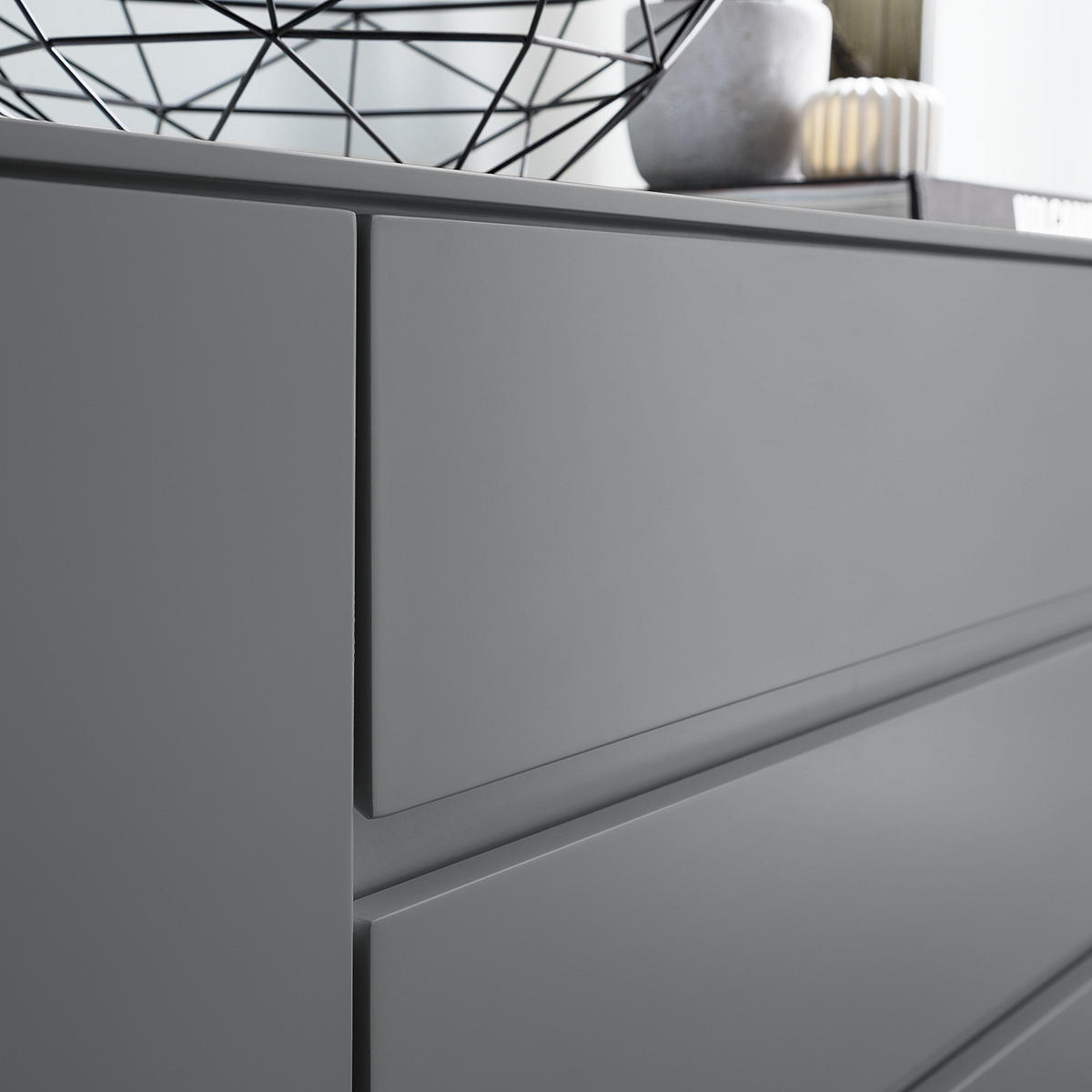 SIDEBOARD - Schwarz/Grau, Holzwerkstoff (186/86/40cm) - home24