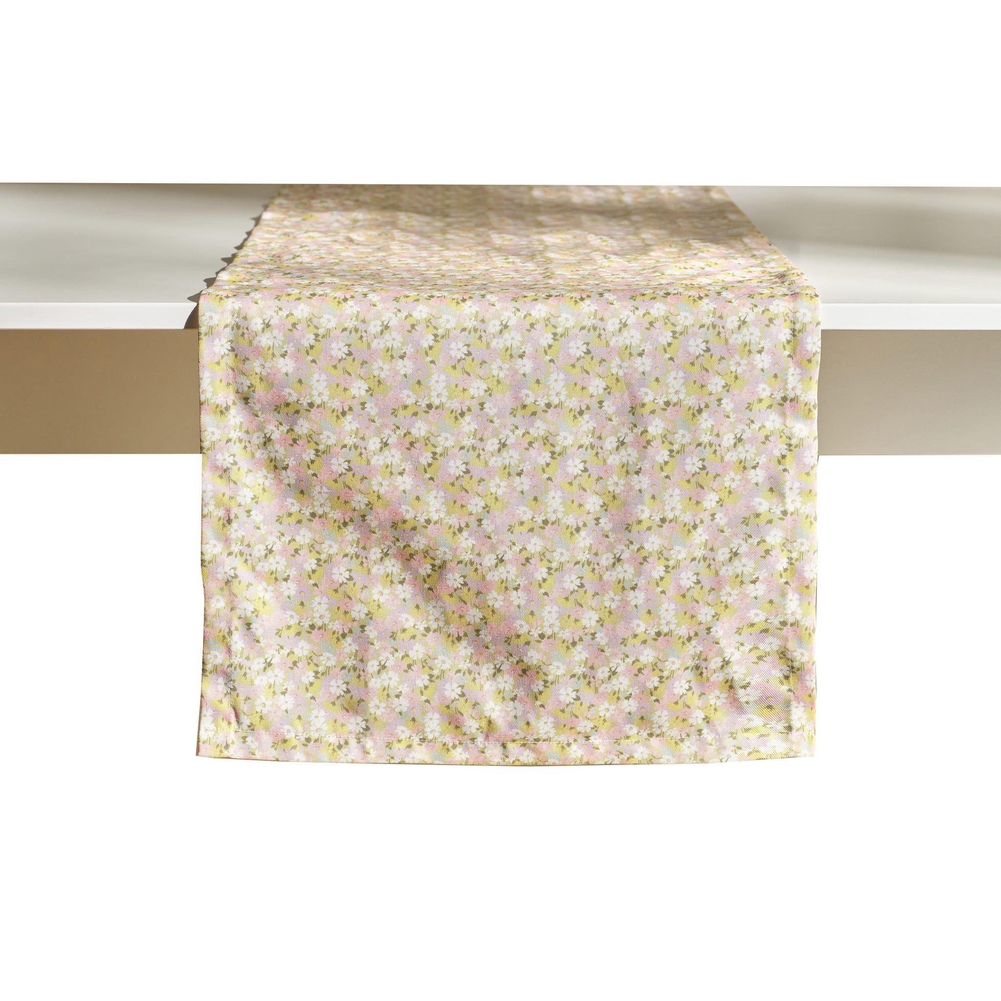 TISCHLÄUFER Florecio - Hellgrün, Textil (160/40/1cm) - home&you