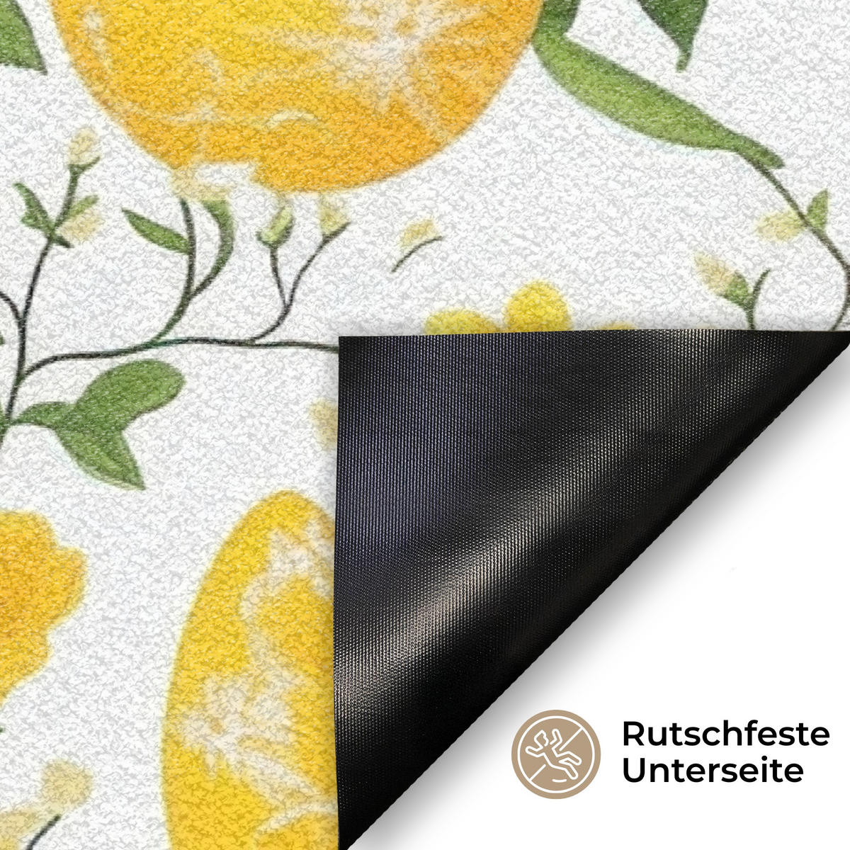 FUSSMATTE Blumen - Ostereier - Gelb 60x40 cm - Gelb, Kunststoff (40/60cm) - MuchoWow