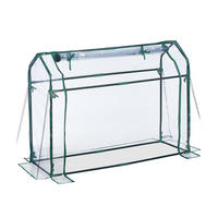 FOLIENGEWÄCHSHAUS - Transparent, Kunststoff/Metall (124/92/42cm) - Relaxdays