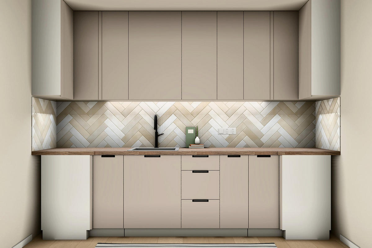U-KÜCHE Sorento Beige & Weiß – 318 × 239 × 239 cm – KÜ-SORENTO4-001 - Beige, Holzwerkstoff (318/247/239cm) - ROYAL24_MARKT