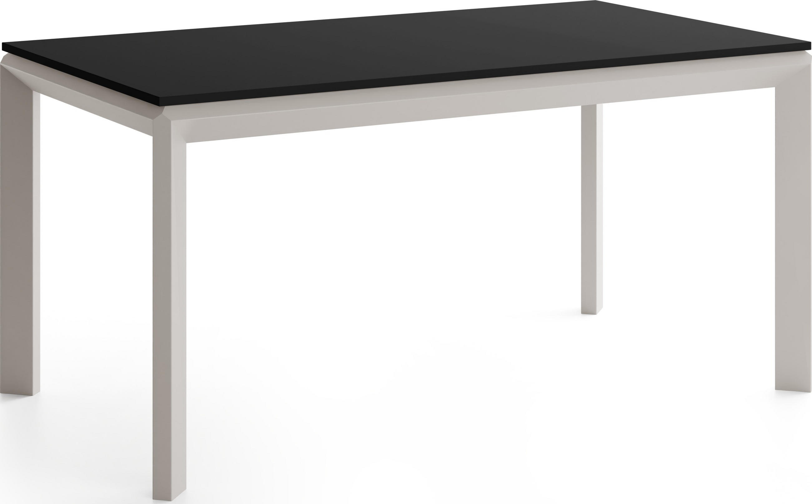 ESSTISCH Elan rechteckig ausziehbar verlängerbar mit Schwarzen Metallbeinen, Schwarz 160-250/90/76 cm - Kaschmir/Schwarz, Holzwerkstoff/Metall (90/250/76cm) - WFL GROUP