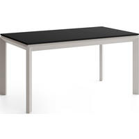ESSTISCH Elan rechteckig ausziehbar verlängerbar mit Schwarzen Metallbeinen, Schwarz 160-250/90/76 cm - Kaschmir/Schwarz, Holzwerkstoff/Metall (90/250/76cm) - WFL GROUP