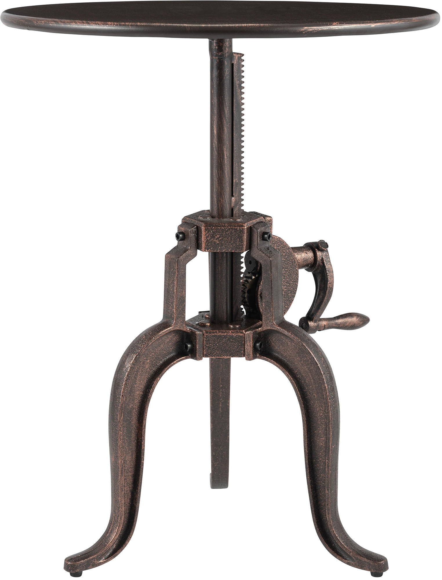 BEISTELLTISCH Vera rund 50x50x46cm Metall Bronze Kleiner - Bronzefarben, Metall (50/50/46cm) - DELUKE