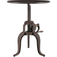 BEISTELLTISCH Vera rund 50x50x46cm Metall Bronze Kleiner - Bronzefarben, Metall (50/50/46cm) - DELUKE