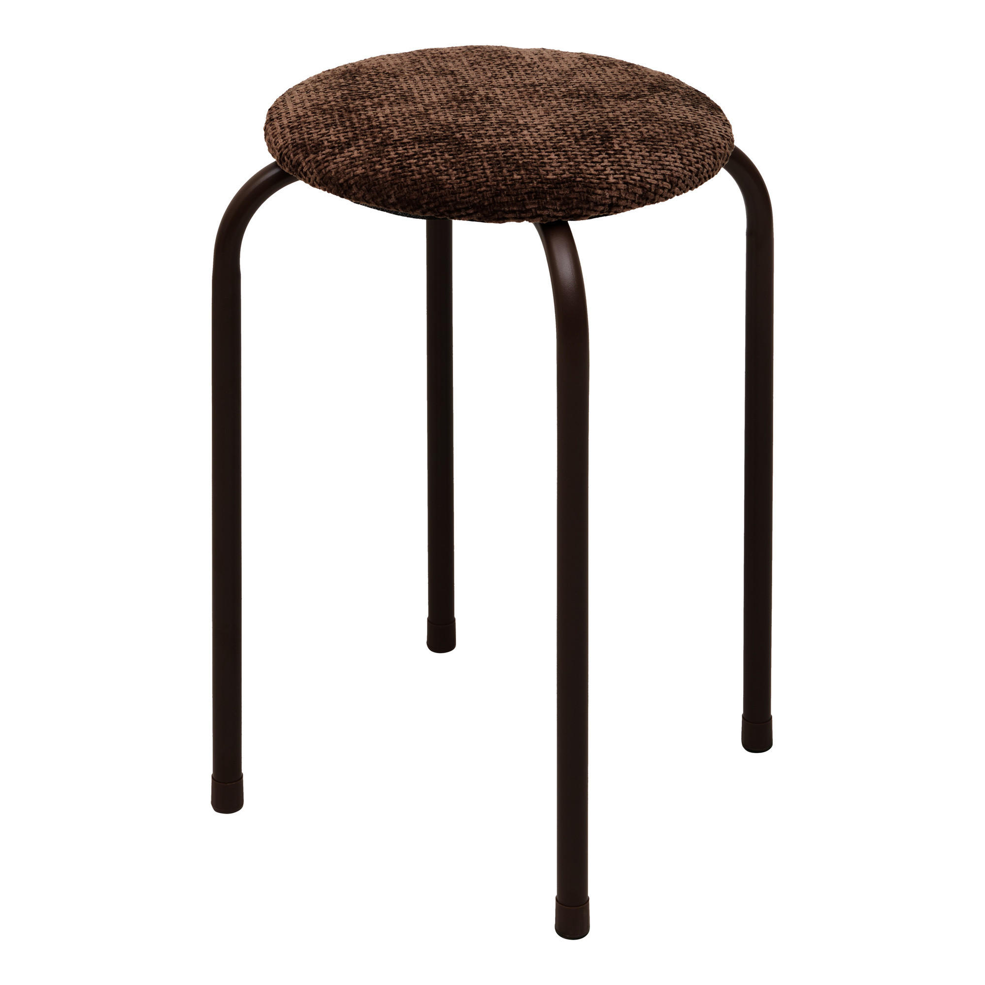 STAPELHOCKER gepolstert Velvy 38/38/46 cm - Braun, Metall (38/46/38cm) - 5five Simply Smart