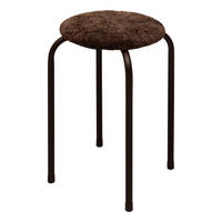 STAPELHOCKER gepolstert Velvy 38/38/46 cm - Braun, Metall (38/46/38cm) - 5five Simply Smart