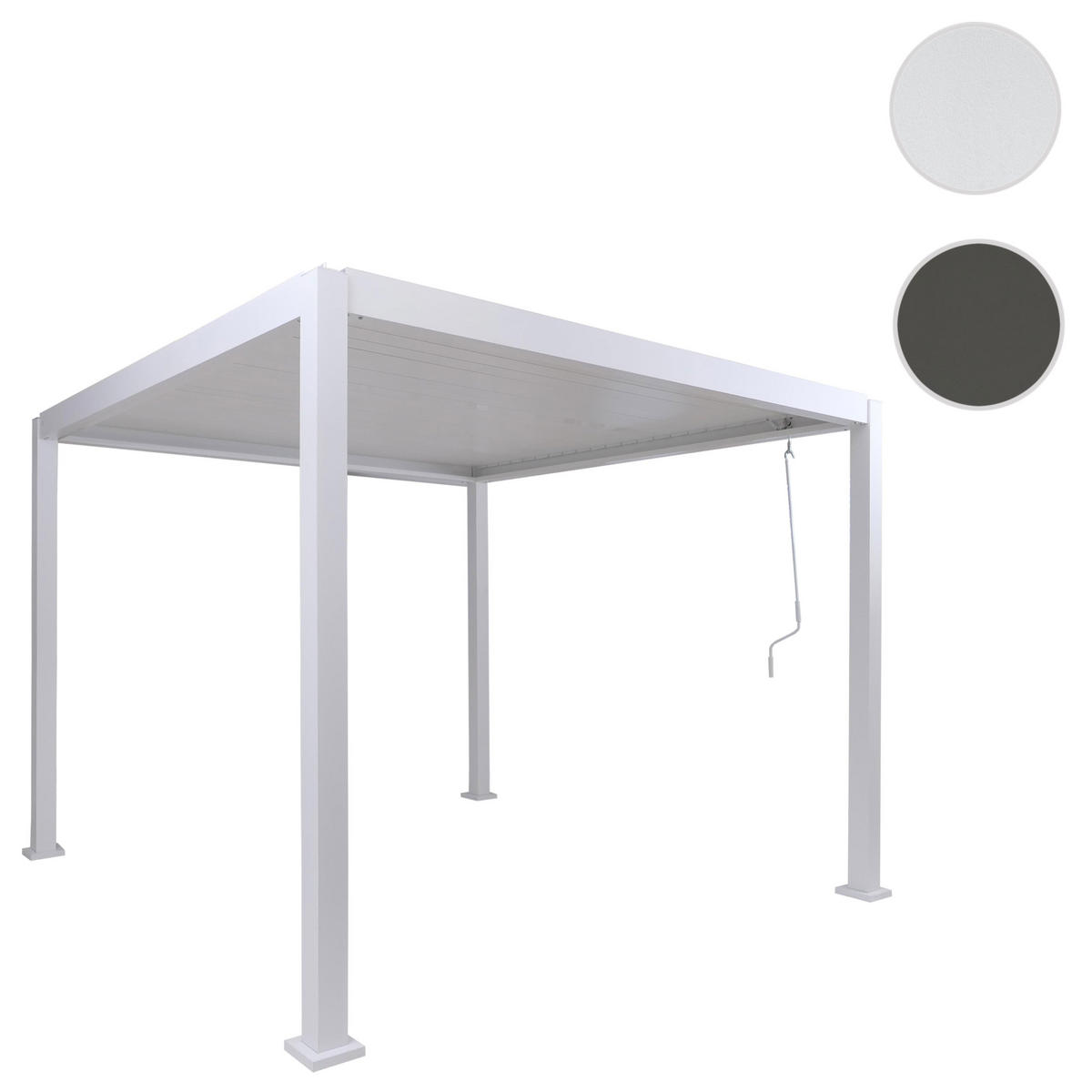 PERGOLA Weiß - Weiß, Metall (302/235/302cm) - MCW