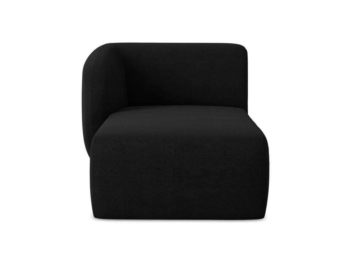 SOFAELEMENT Links Bouclé Stoff Schwarz - Schwarz, Holzwerkstoff/Kunststoff (91/75/166cm) - Makamii