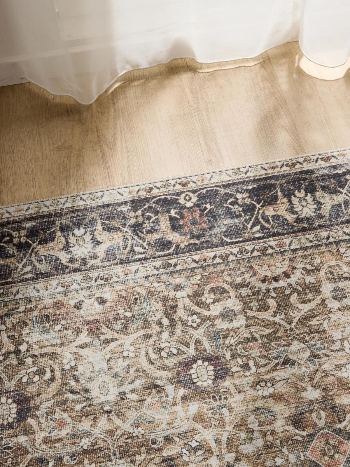 VINTAGE-TEPPICH George waschbar 160x230 cm - Taupe/Anthrazit, Kunststoff (160/230cm) - benuta