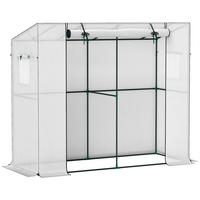 ANLEHN-GEWÄCHSHAUS DE-05716 Mit Rolltür & Netzfenstern, UV-beständig Weiß - Weiß, Kunststoff/Metall (76/170/200cm) - ComfortXL