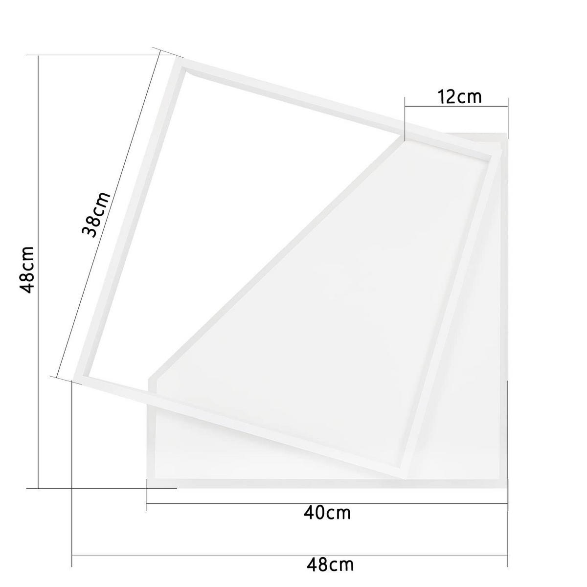 LED-DECKENLEUCHTE Eisenschlag 48.0/6.0/48.0 cm - Weiß, Metall (48/48/6cm) - ZMH