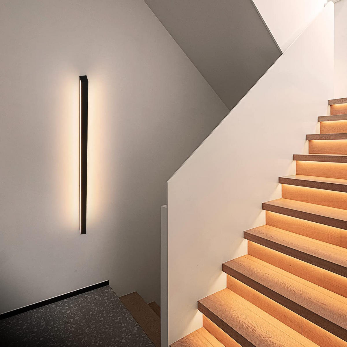 LED-WANDLEUCHTE Twinkle 2.5/3.8/100 cm - Schwarz, Metall (3.8/100/2.5cm) - ZMH