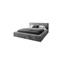 POLSTERBETT TILIA LUX 160x200 cm Tilia 90, 34 Holzlatten, Kopfteil 95 cm - Grau, Textil (160/200cm) - Lookway