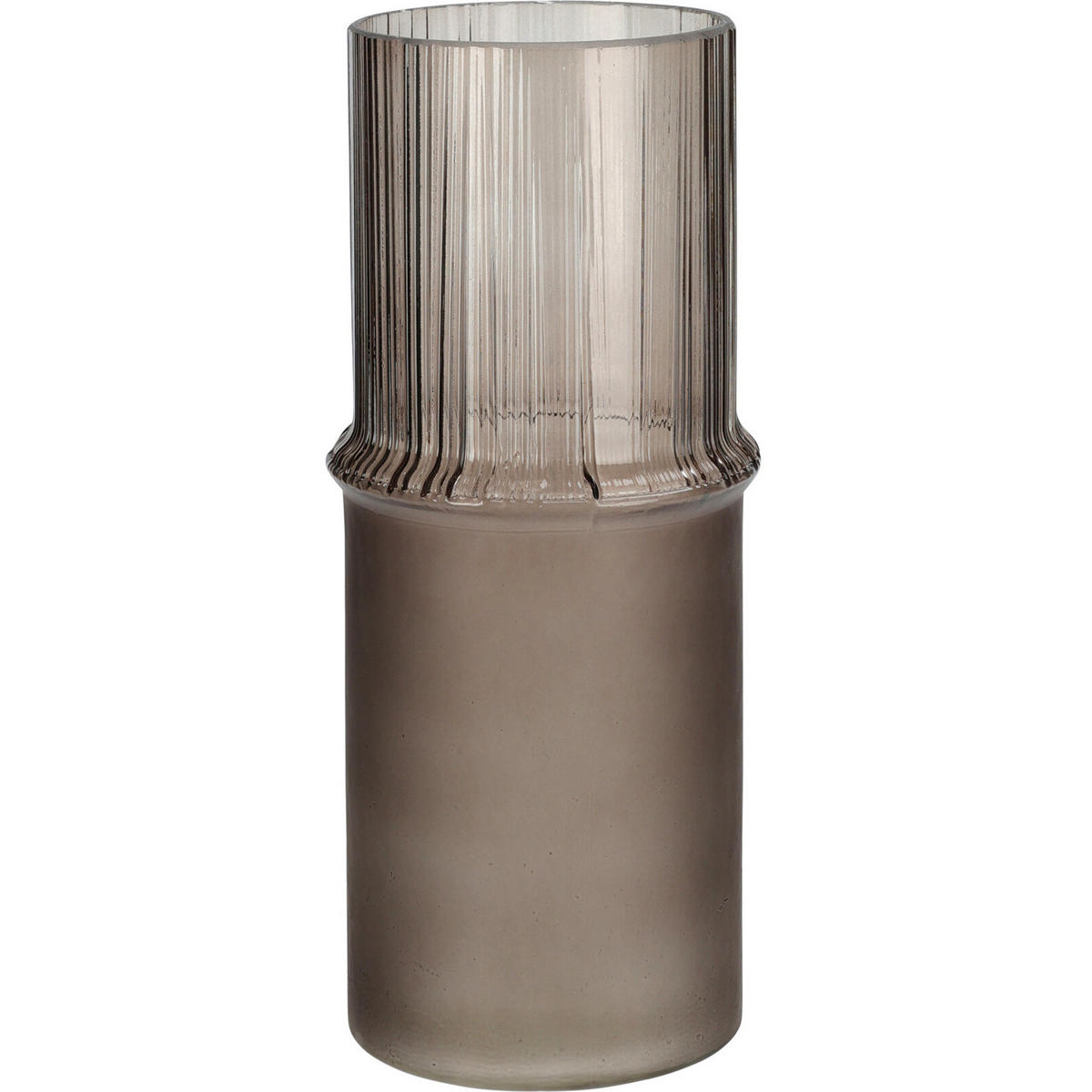VASE aus Glas Tube Matte 10,8/10,8/25 cm - Schwarz, Glas (25cm) - Home Styling Collection