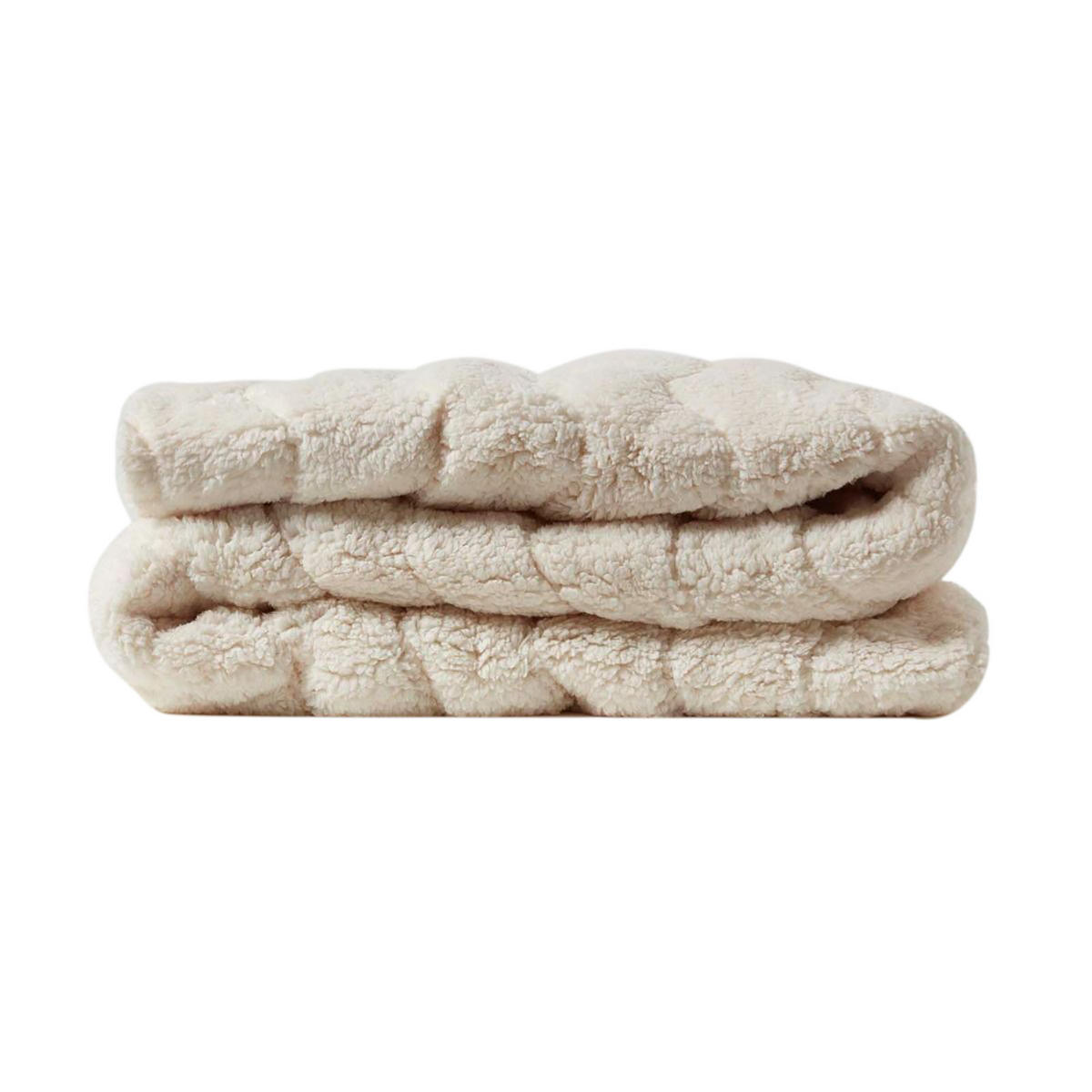 FLEECE-MATRATZENTOPPER 135/190 cm, weich & wärmend - Weiß, Textil (135/190cm) - Homescapes