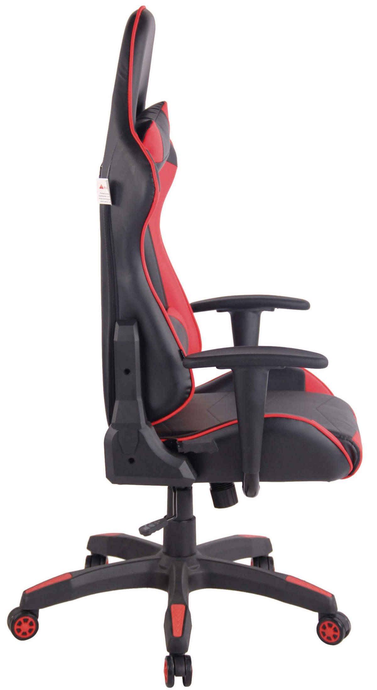 BÜROSTUHL Mirage, Kunstleder Schwarz/Rot - Rot, Kunststoff/Textil (65/138/50cm) - TPFLiving