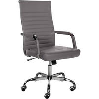 DREHSTUHL Lederlook grau - Grau, Textil/Metall (51/98/63cm) - CLP