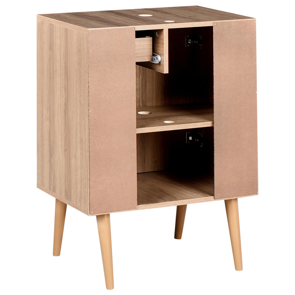 WASCHBECKENUNTERSCHRANK 60 cm Hellbraun Canoas - Hellbraun, Holzwerkstoff (60/80/39cm) - Beliani