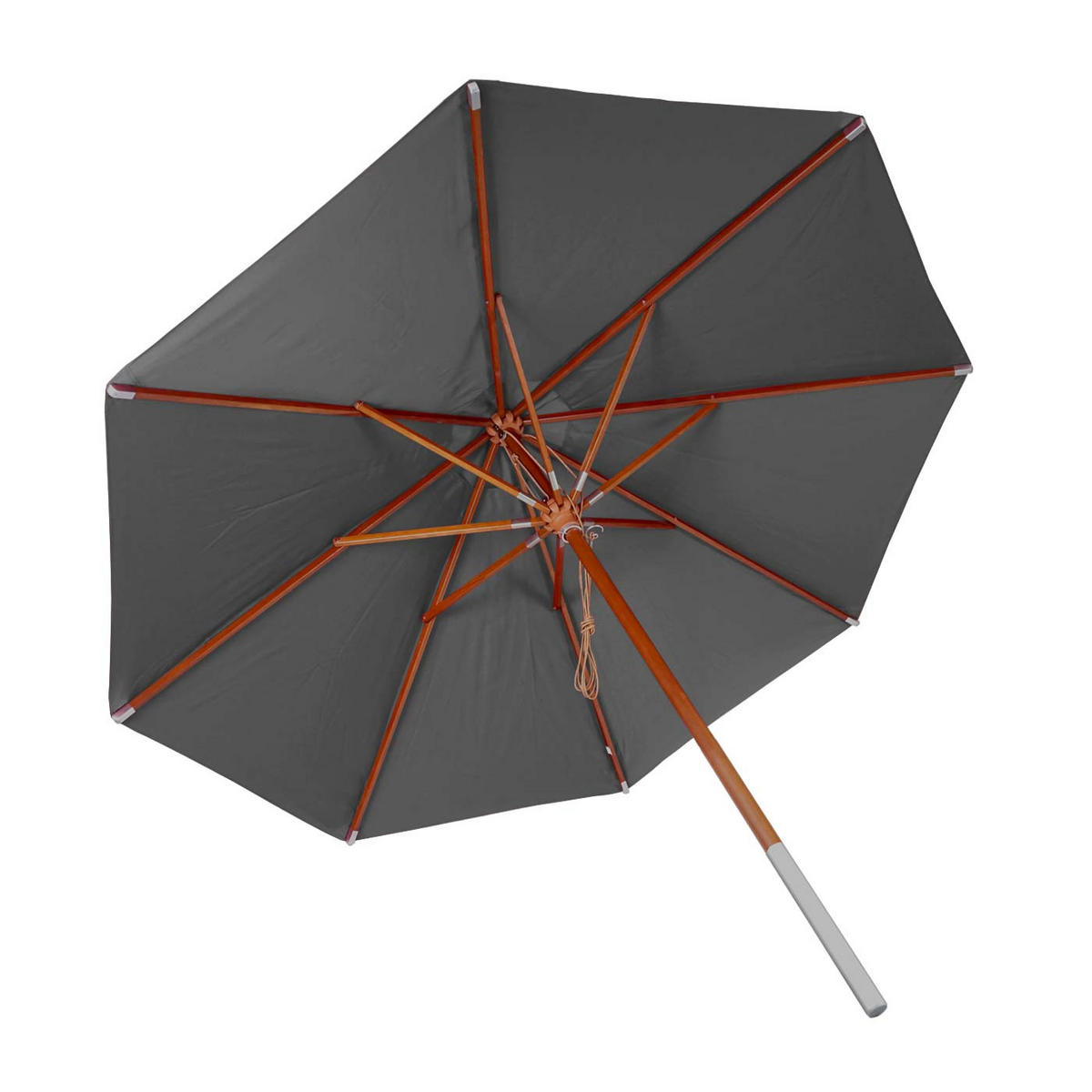 GASTRONOMIE SONNENSCHIRM RUND Anthrazit - Anthrazit, Holz (400/400cm) - MCW