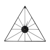 UHR - Luxuriöse schwarze Dreiecksuhr zum Aufhängen - Schwarz, Metall (58/50/5cm) - Art for the Home