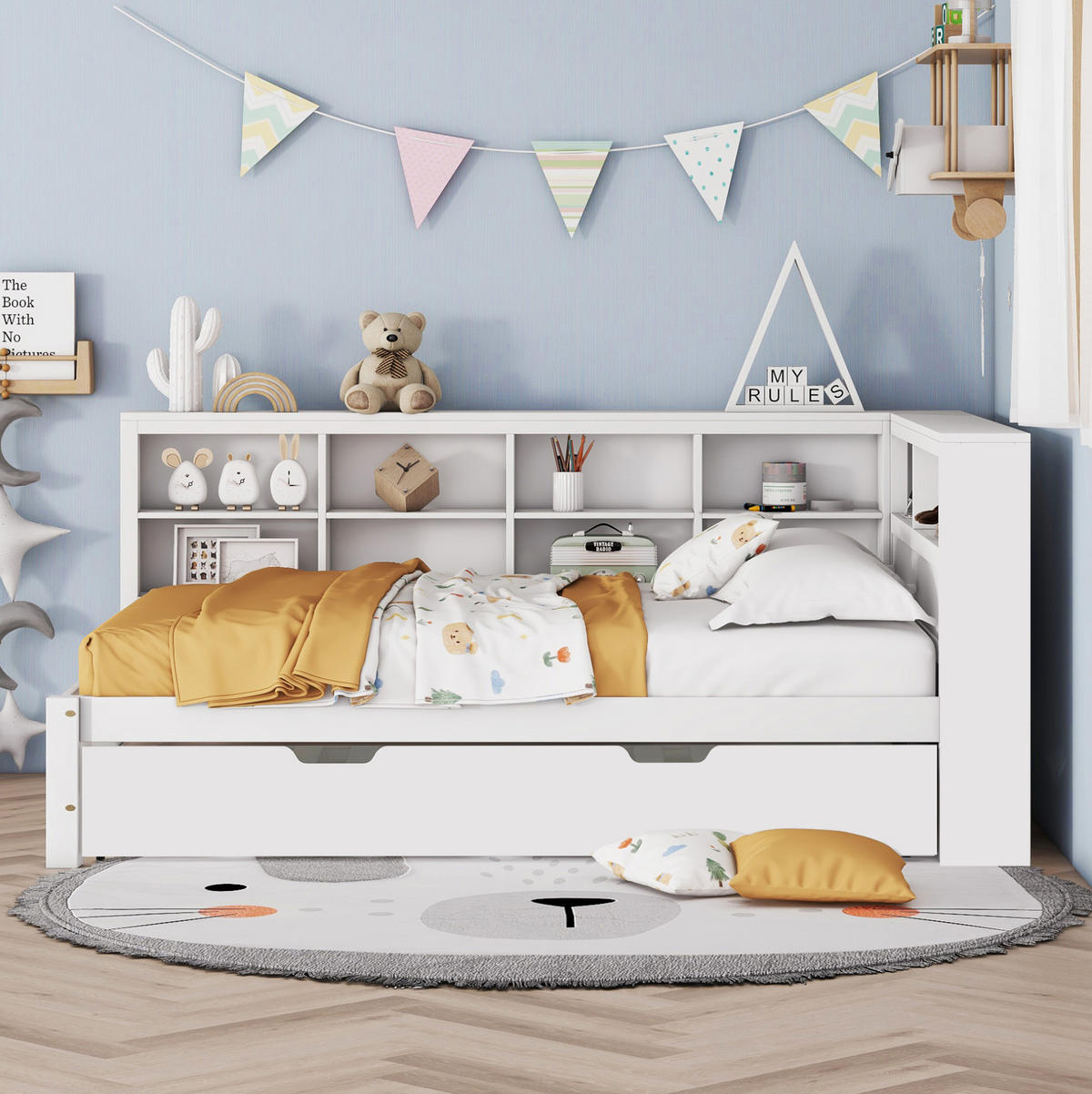 SCHLAFSOFA 140/200 cm mit Ausziehbett 90/190 cm, USB-Anschluss und Stauraum, Weiß - Weiß, Holzwerkstoff (166/92.5/222.5cm) - Redom