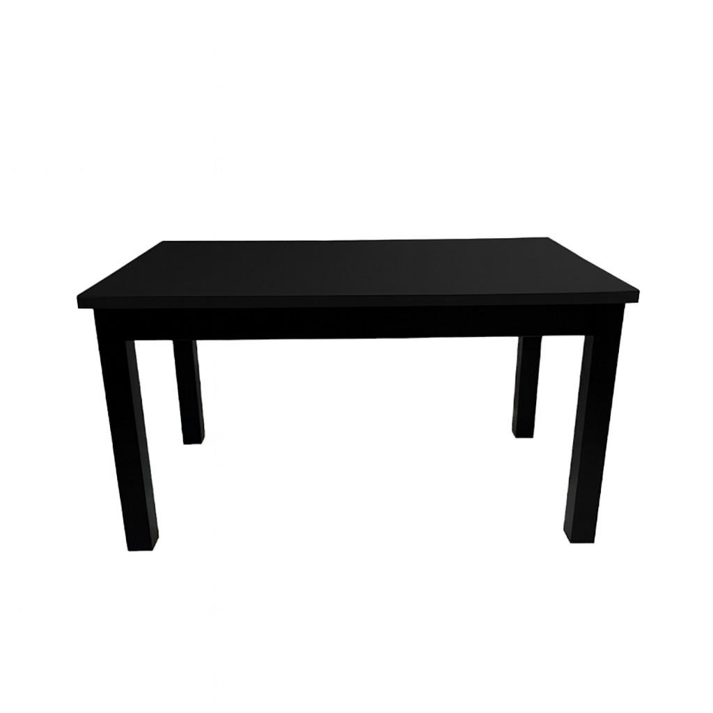 ESSTISCH Schwarz rechteckig ausziehbar 120-160x80 - Schwarz, Holz/Holzwerkstoff (80/120/76cm) - SIMKAM Furniture