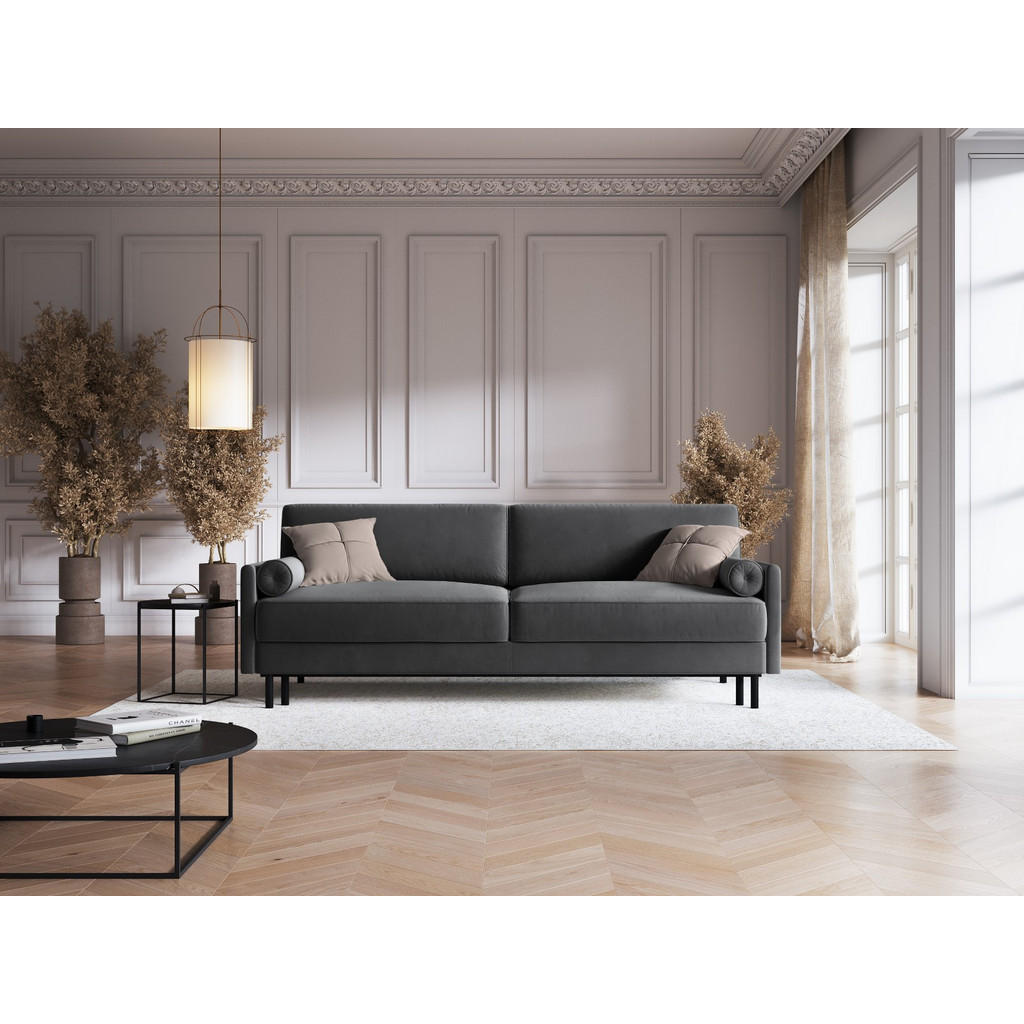Thumbnail - Micadoni Ausklappbares-Sofa, Grau, Textil, 3-Sitzer, 97x87x212 cm, Hergestellt in Europa, Oeko-Tex®, Wohnzimmer, Sofas &...