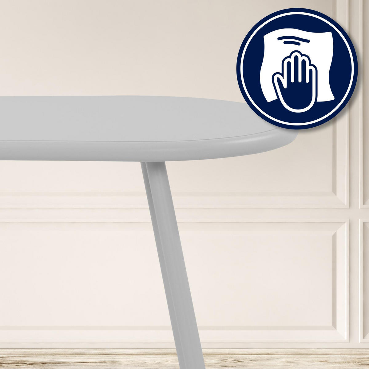 GARTENSITZGRUPPE Kunststoff hellgrau - Hellgrau, Kunststoff - CLP