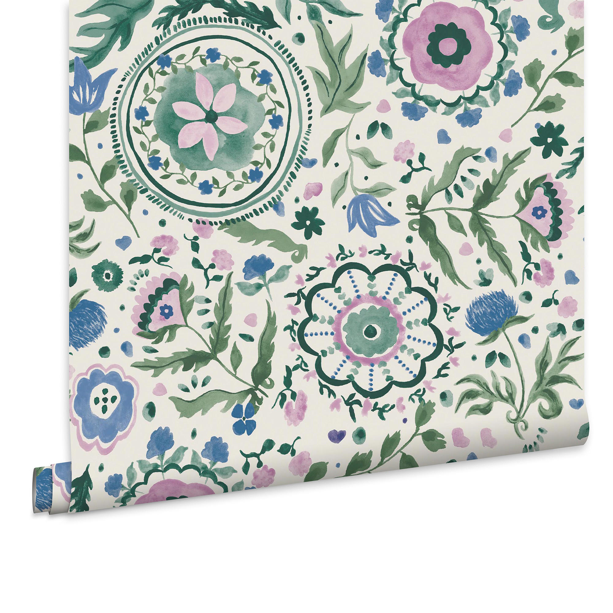 VLIESTAPETE Festblumen 1000x52cm - Multicolor/Weiß, Papier/Kunststoff (52/1000cm) - Joules