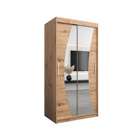 SCHWEBETÜRENSCHRANK 200/100/62 2-türig - Silberfarben/Eiche Artisan, Holz/Kunststoff (100/200/62cm) - MÖBEL KRYSPOL
