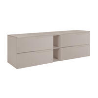 BADEZIMMERSCHRANK: Kaschmir, 140 (2 x 60 + 20) x 46 x 58 cm - Kaschmir, Holzwerkstoff (140/58/46cm) - 3XE LIVING