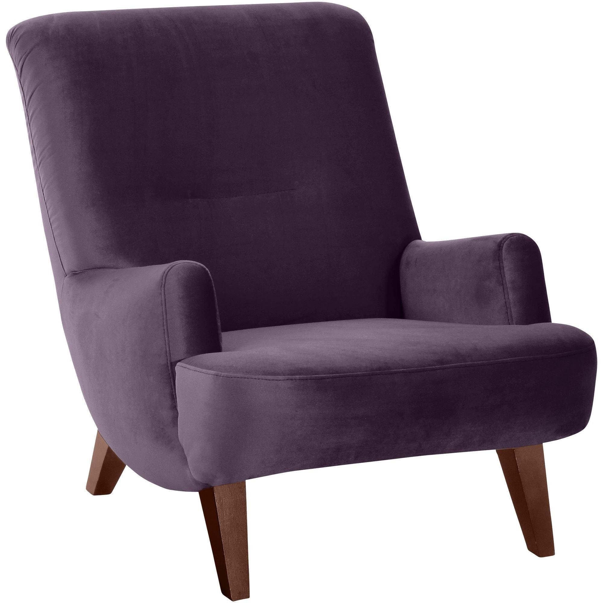 58aufmkessel Sessel Violett, Nussbaum 101x80x71 cm