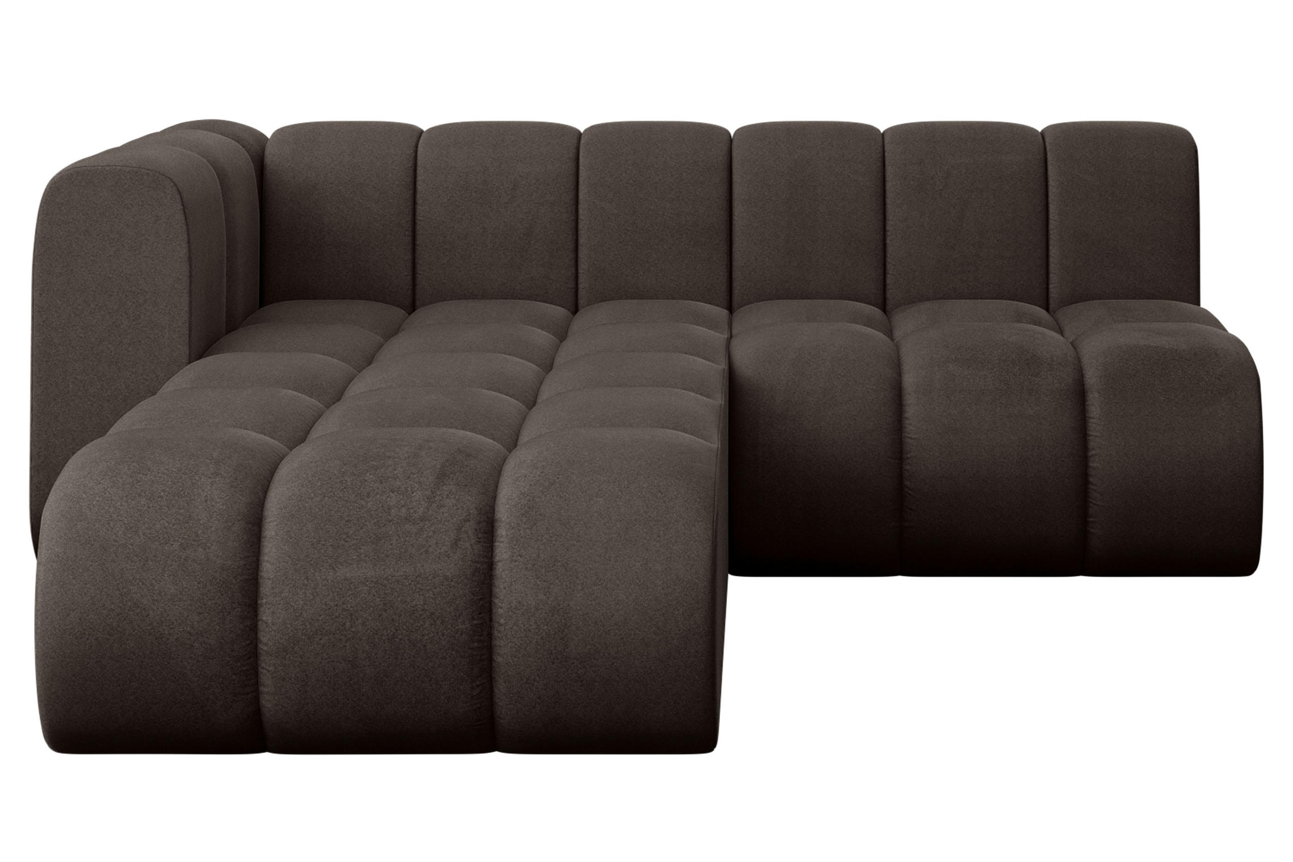 ECKSOFA modulares Sofa Darnel-L1 - 205x177x70 cm Braun - Braun, Holzwerkstoff/Textil (205/177cm) - ALTDECOR