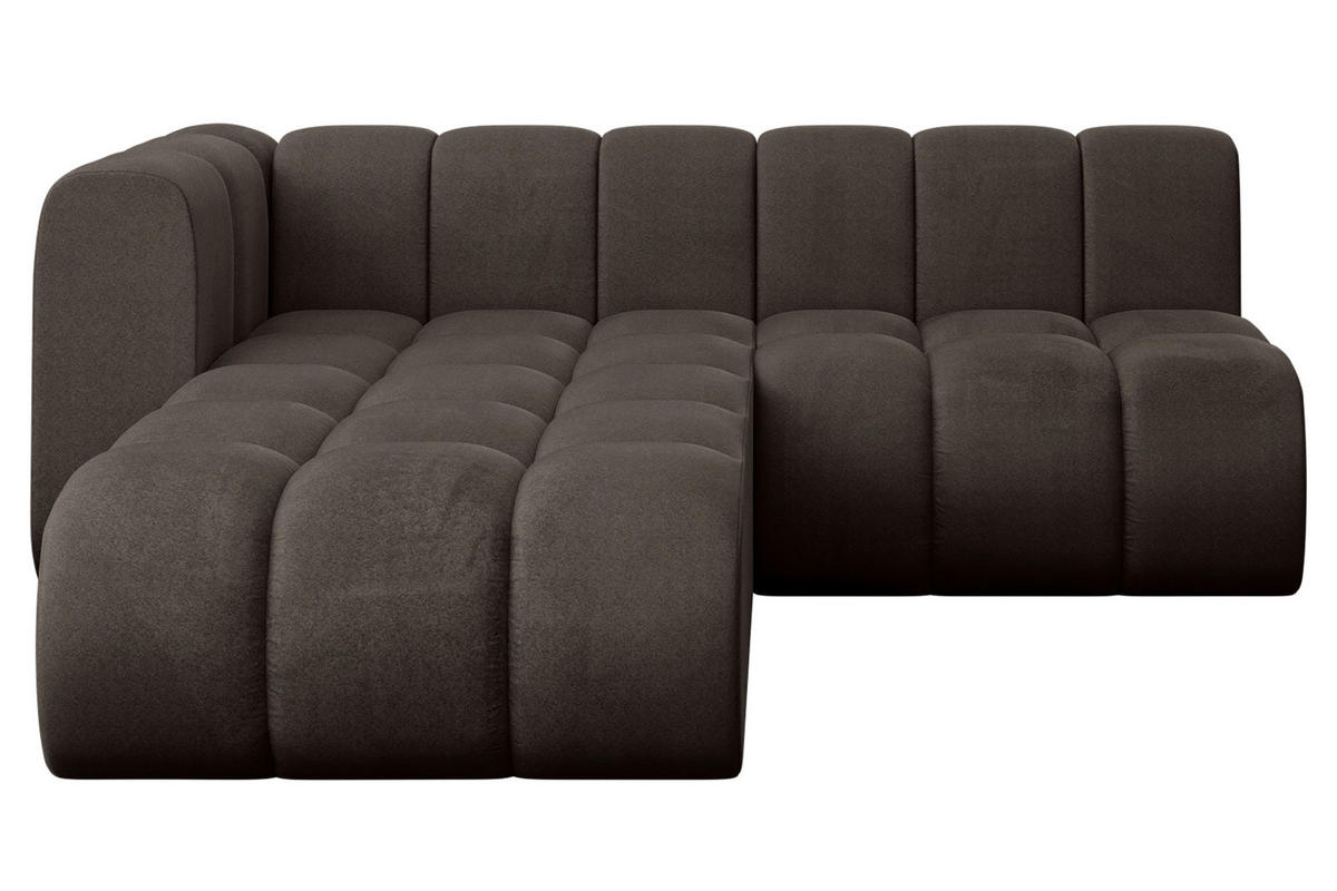 ECKSOFA modulares Sofa Darnel-L1 - 205x177x70 cm Braun - Braun, Holzwerkstoff/Textil (205/177cm) - ALTDECOR