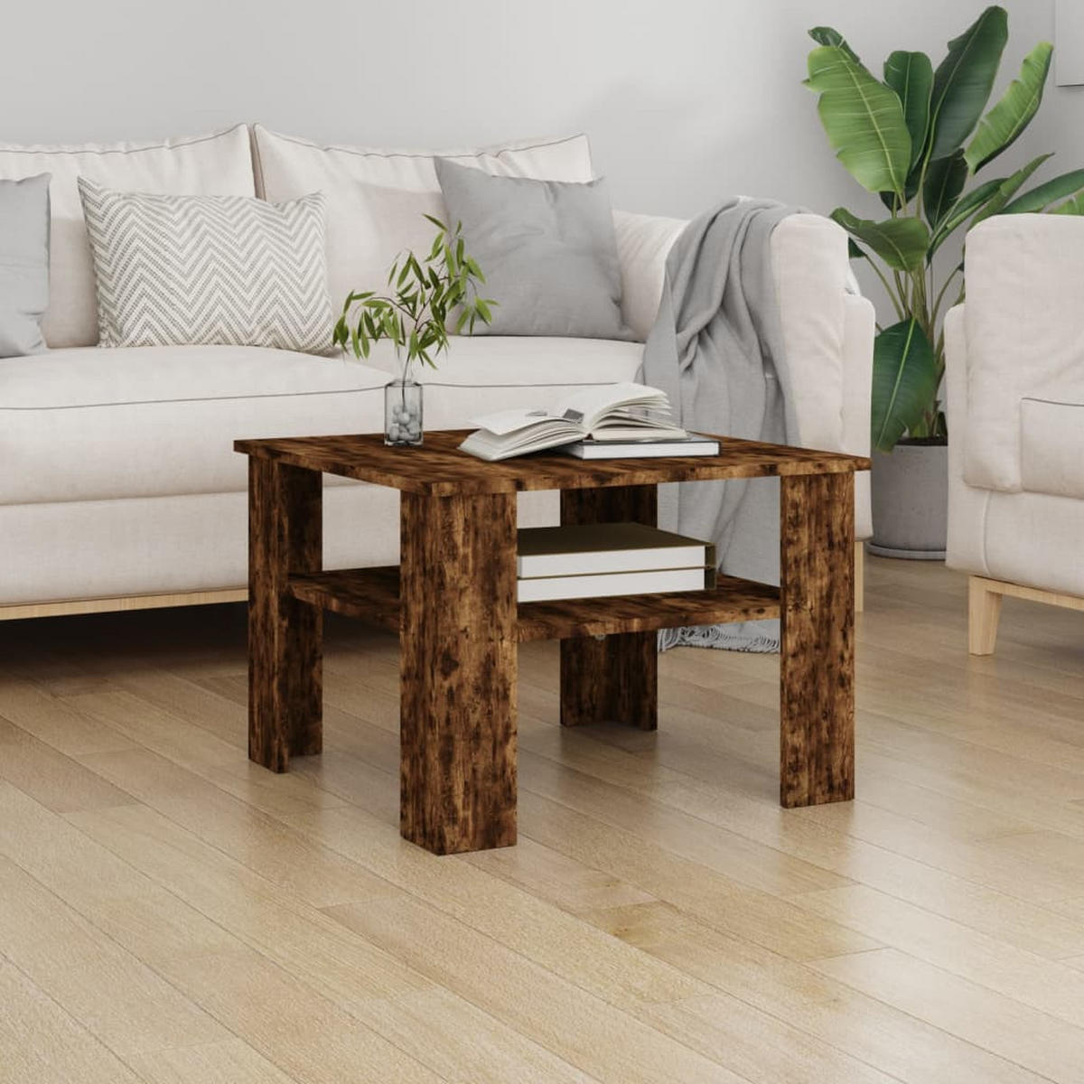 COUCHTISCH Räuchereiche 60x60x42 cm Holzwerkstoff - Dunkelbraun, Holzwerkstoff (60/60/42cm) - furnicato