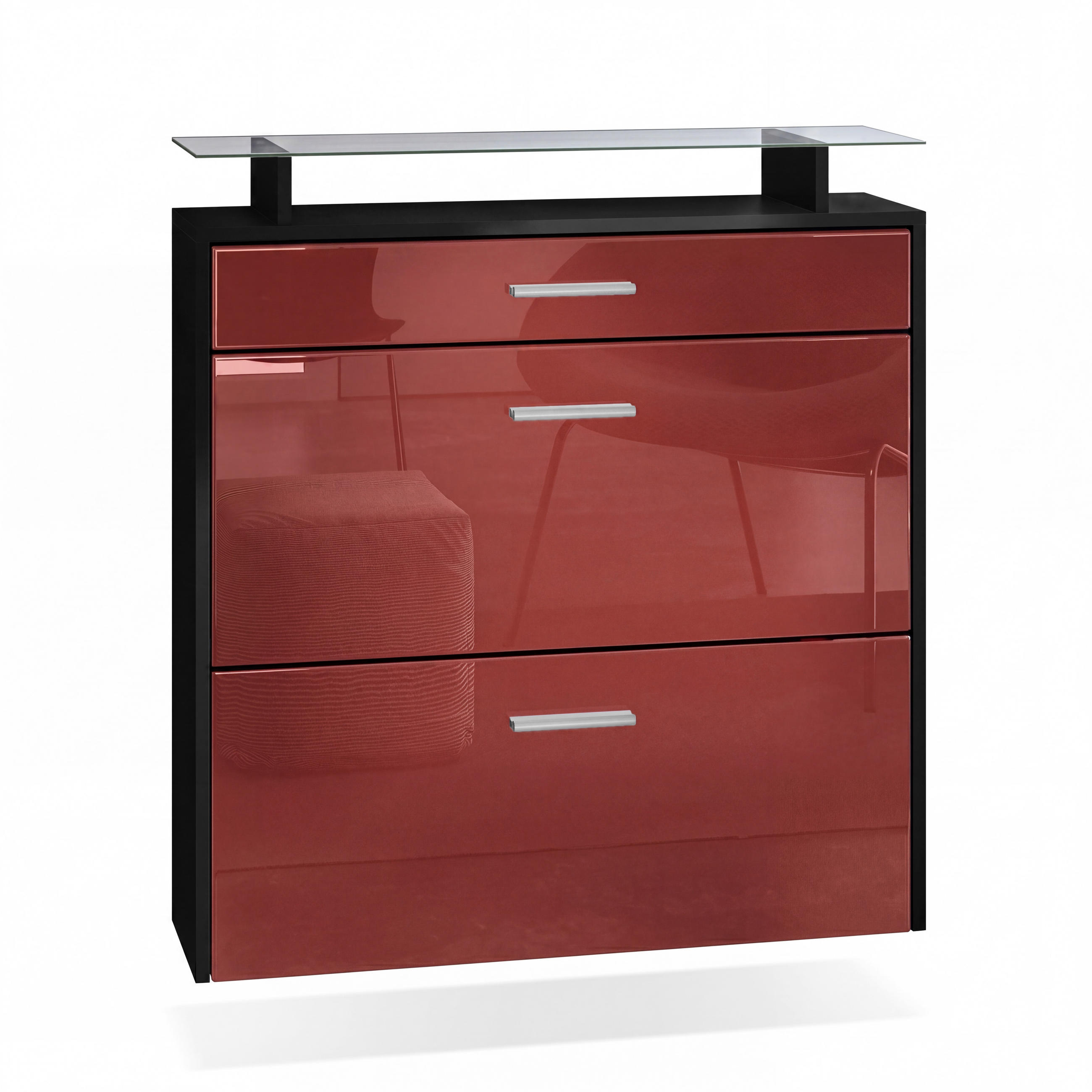 Vladon Schuhschrank Bordeaux 89x96x23 cm