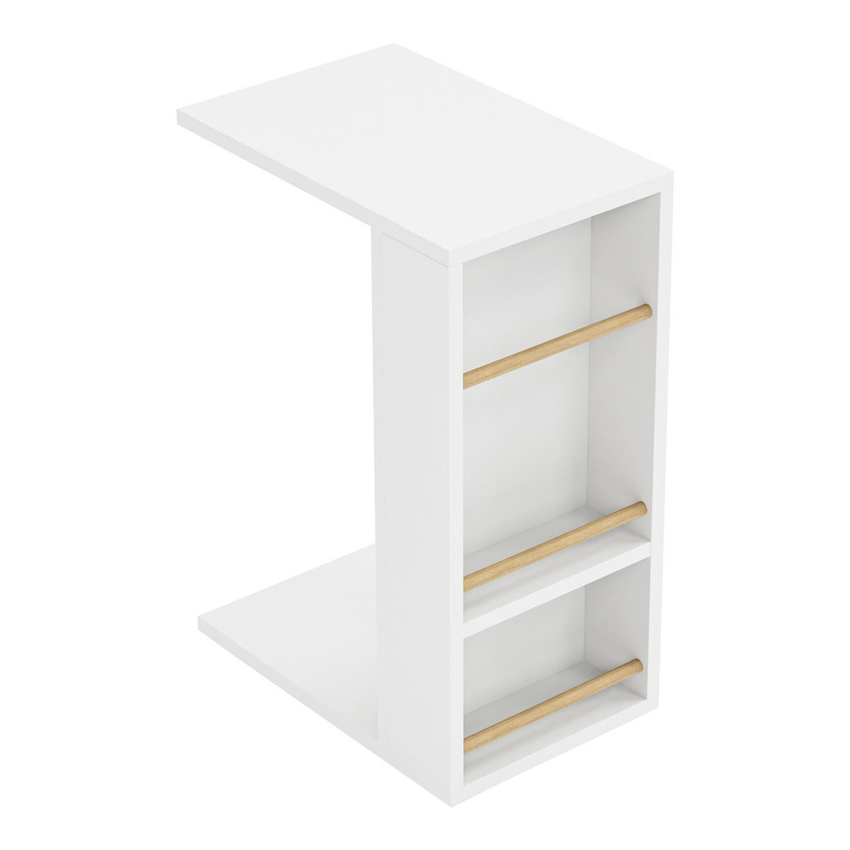 BEISTELLTISCH Siikainen - Weiß, Holzwerkstoff (29/44/65cm) - [en.casa]