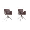 ESSZIMMERSTUHL Lasse Braun 65/60/90 cm 2er-Set - Braun, Textil (60/90/65cm) - LABEL51