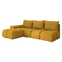 ECKSOFA Bestii, Seite: Links - Currygelb/Schwarz, Holz/Kunststoff (270/183cm) - MIRJAN24