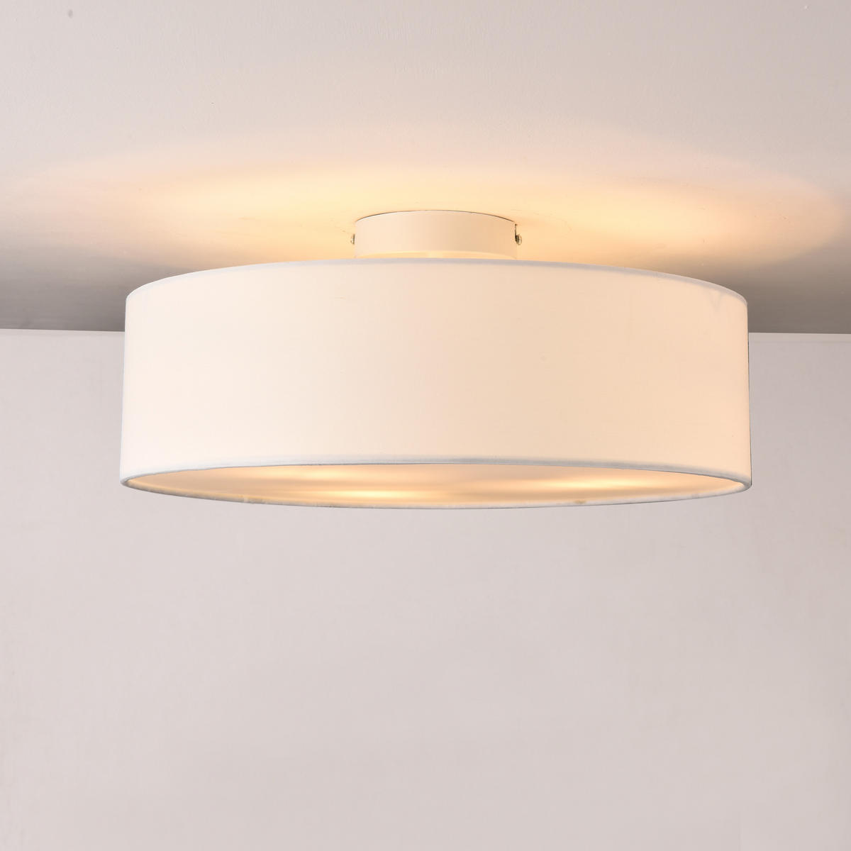 DECKENLEUCHTE Omaha - Weiß, Kunststoff (45/45/17cm) - lux.pro