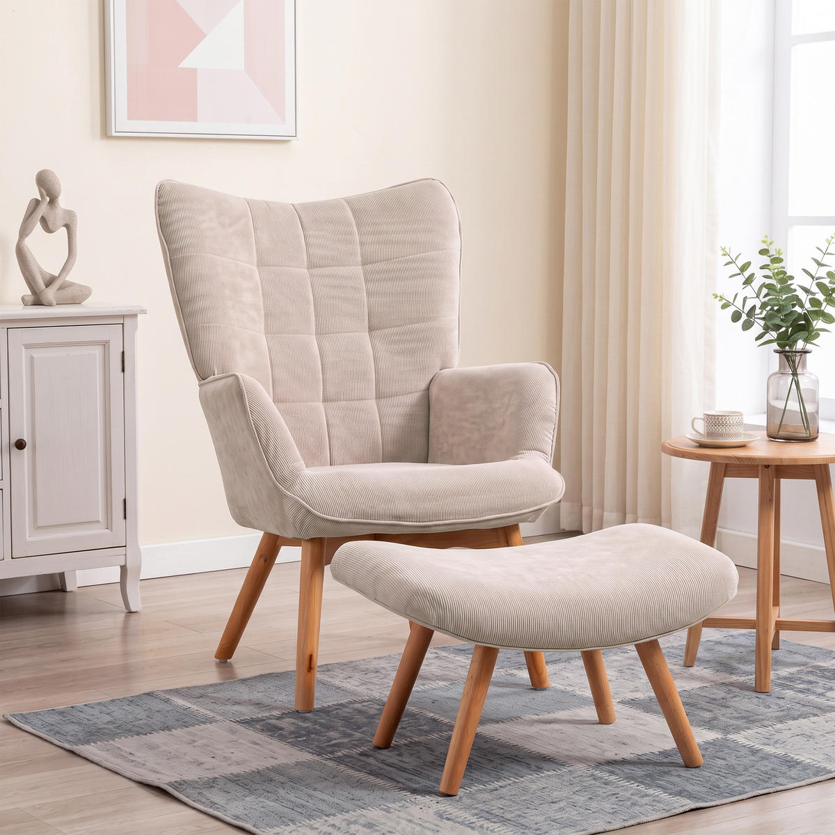 SESSEL Beige 72.0/80.0/101.0cm - Beige, Textil (80/101/72cm)