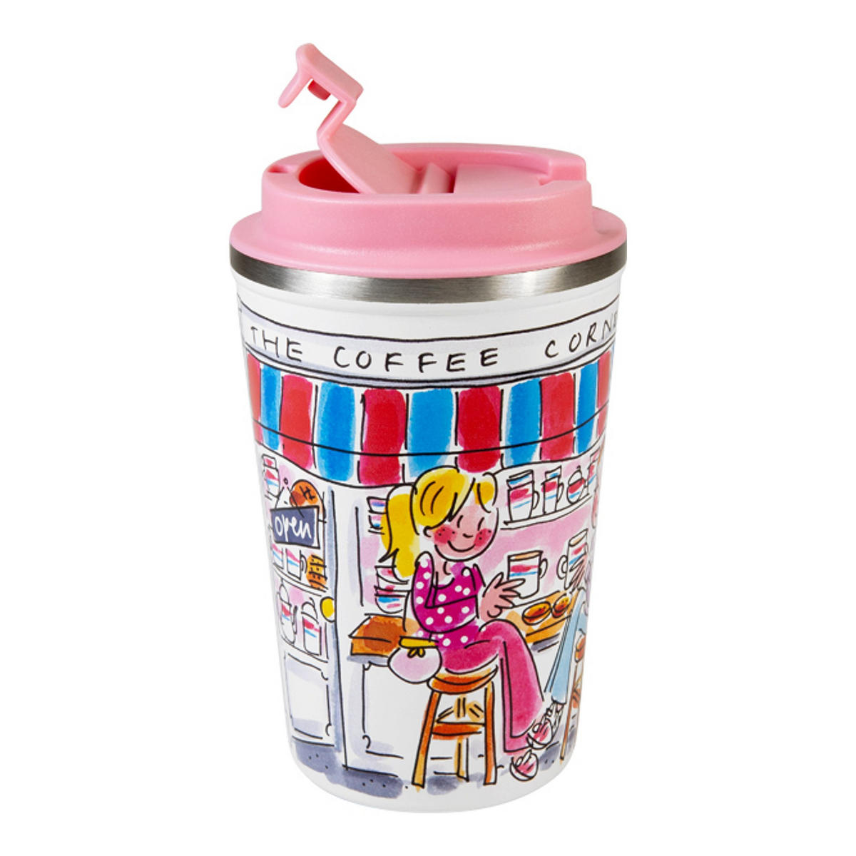TO-GO-BECHER Die Kaffeecke in Bunt - 380 ml - Multicolor, Keramik (0.38L) - Blond Amsterdam