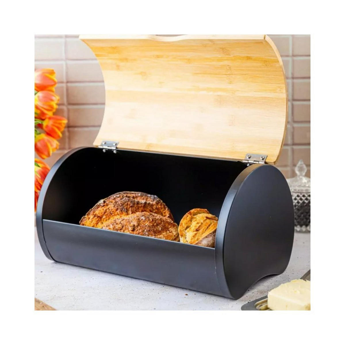 BROTKASTEN Beige 38/24/20.5 cm 52865 - Beige, Holz (24/20.5/38cm) - Klausberg 