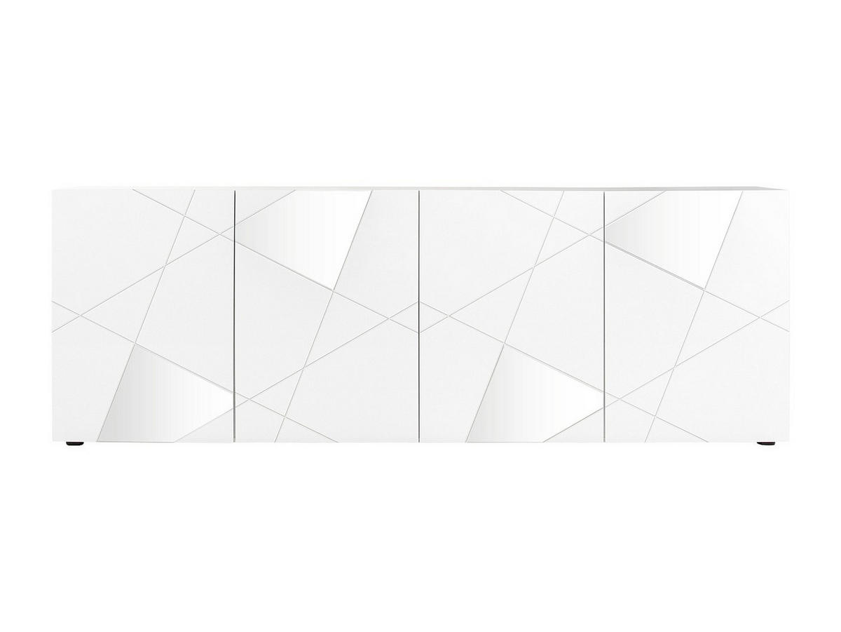 SIDEBOARD mit 4 Türen - Weiß lackiert - CANTIANO - Weiß, Holz (241/84/42cm) - Vente-Unique