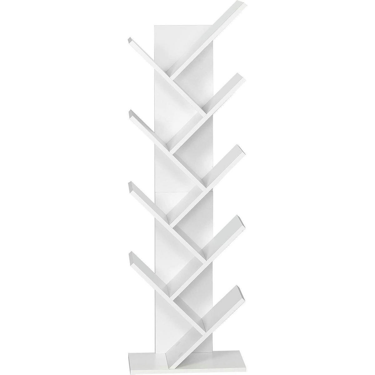 BÜCHERREGAL Baum weiß 40x127x20 cm - Weiß, Holzwerkstoff (40/127/20cm)