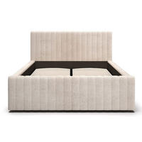 POLSTERBETT Batina Beige 201 / 220 / 112cm mit Metalllattenrahmen - Beige, Holz/Holzwerkstoff (180/200cm) - Feldmann-Wohnen